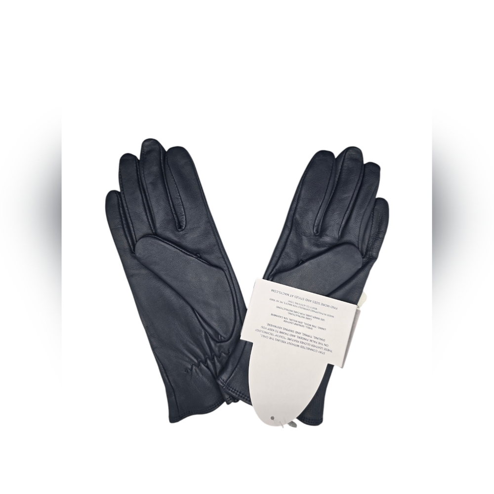 Charter Club Leather Gloves - Ink Blue - XL - NWT - Picture 3 of 3